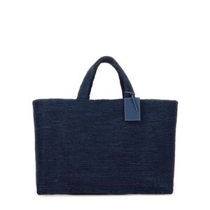MANEBI Raffia Tote Bag Women BLUE Handbags